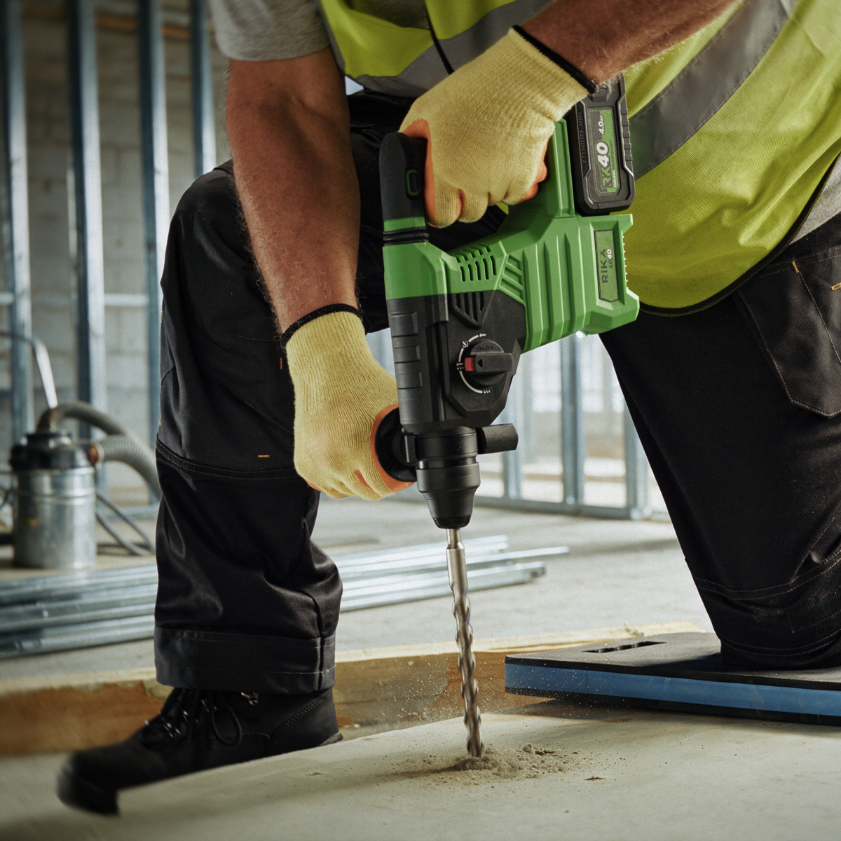 Rikä RK40 40V Cordless SDS-Plus Rotary Hammer Drill | 2.4 J Impact Energy | Brushless Motor | Body Only